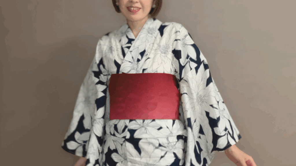 浴衣を着て福岡でお出かけコーデ
